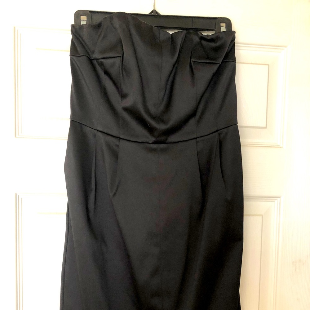 Satin strapless dress from Express
